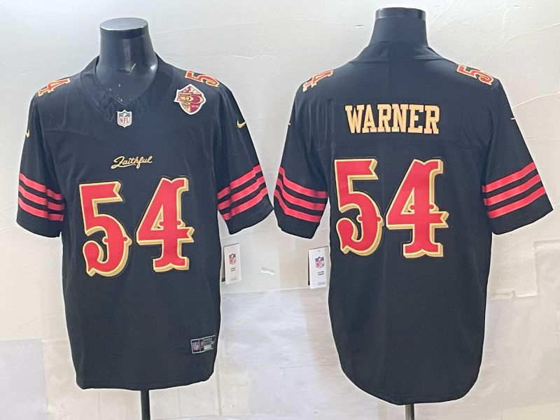 Men Nike San Francisco 49ers #54 Warner black Limited NFL 2025 Jersey 0015